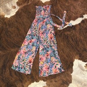 Floral Strapless Jumpsuit